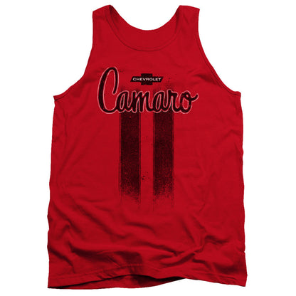 Chevrolet Camaro Stripes Mens Tank Top Shirt Red Officially Licensed