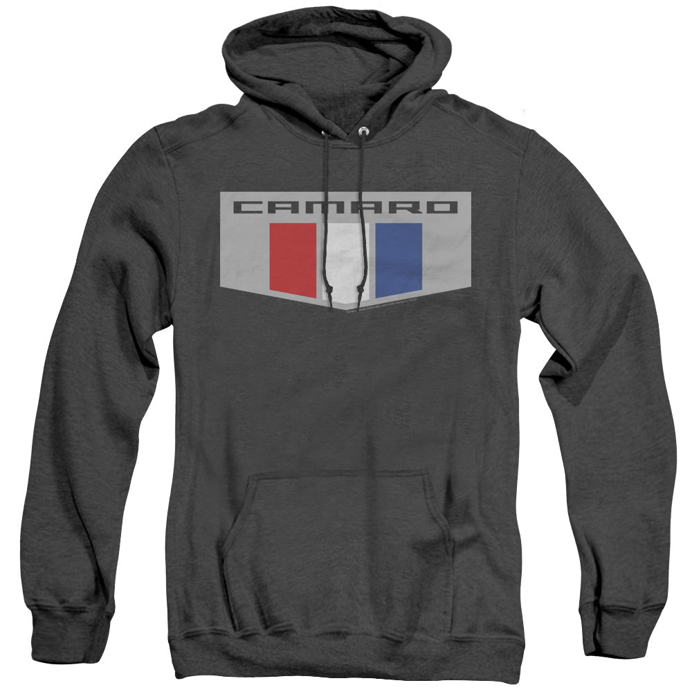 Chevrolet Chrome Emblem Mens Heather Hoodie Black Officially Licensed