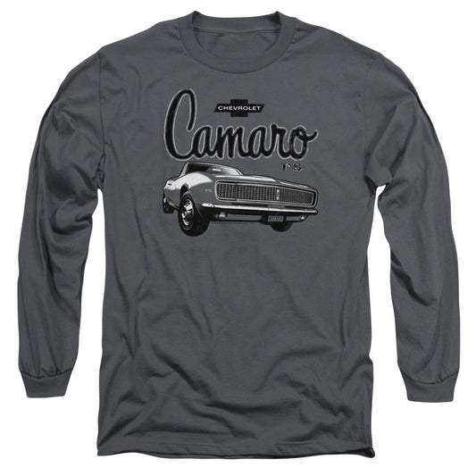 Chevrolet Script Car Mens Long Sleeve Shirt Charcoal Officially Licensed Officially Licensed
