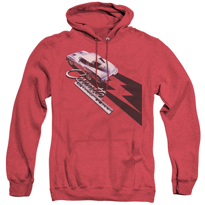 Chevrolet Split Window Sting Ray Heather Mens Hoodie Red Officially Licensed