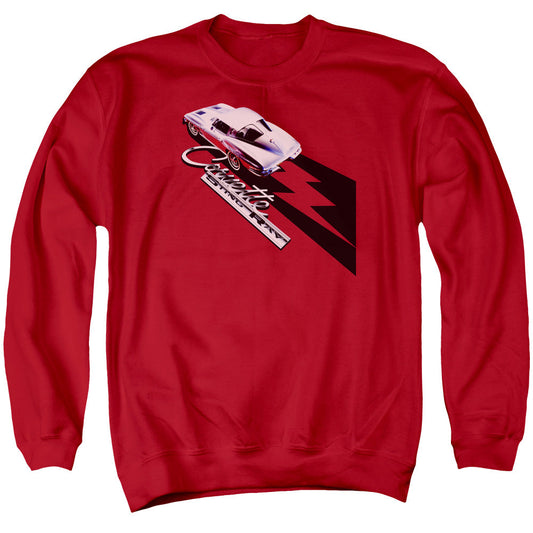 Chevrolet Split Window Sting Ray Mens Crewneck Sweatshirt Red Officially Licensed