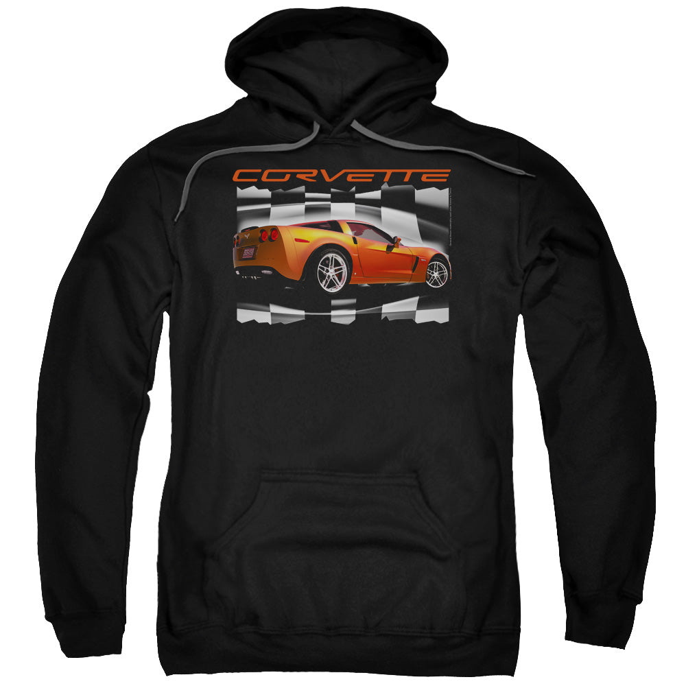 Chevrolet Orange Z06 Vette Mens Hoodie Black Officially Licensed