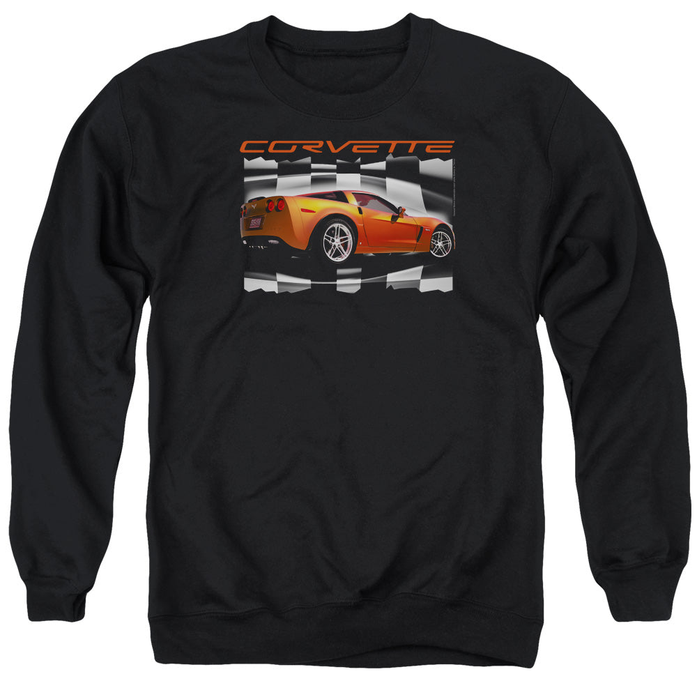 Chevrolet Orange Z06 Vette Mens Crewneck Sweatshirt Black Officially Licensed