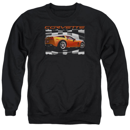 Chevrolet Orange Z06 Vette Mens Crewneck Sweatshirt Black Officially Licensed
