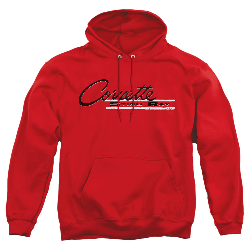 Chevrolet Retro Stingray Mens Hoodie Red Officially Licensed