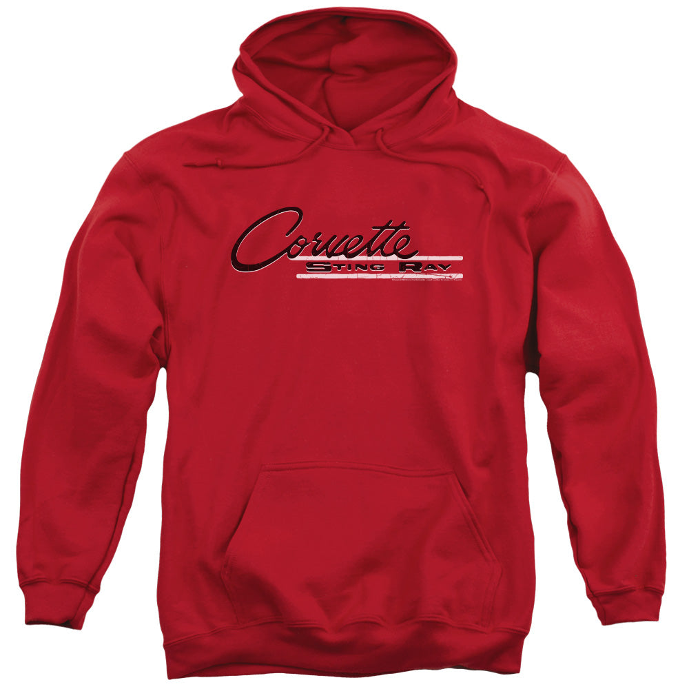 Chevrolet Retro Stingray Mens Hoodie Red Officially Licensed