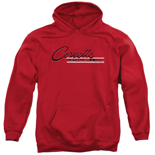 Chevrolet Retro Stingray Mens Hoodie Red Officially Licensed