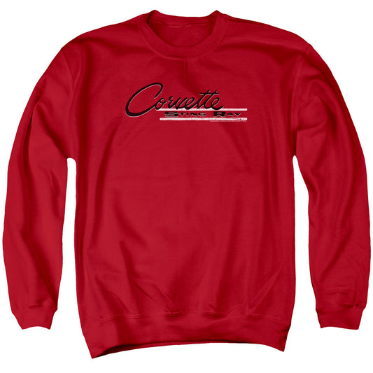 Chevrolet Retro Stingray Mens Crewneck Sweatshirt Red Officially Licensed
