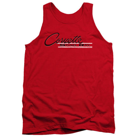 Chevrolet Retro Stingray Mens Tank Top Shirt Red Officially Licensed