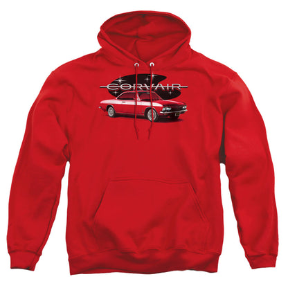 Chevrolet 65 Corvair Mona Spyda Coupe Mens Hoodie Red Officially Licensed