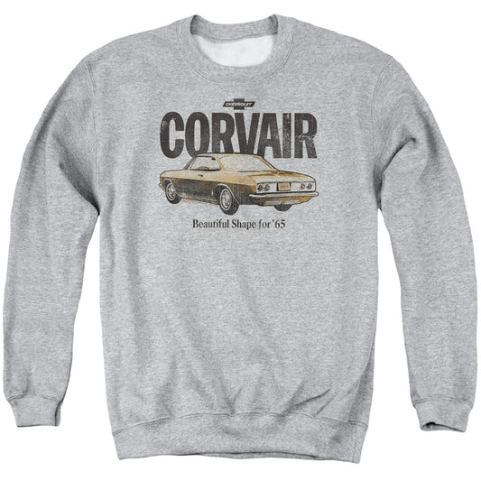 Chevrolet Retro Corvair Mens Crewneck Sweatshirt Athletic Heather Officially Licensed