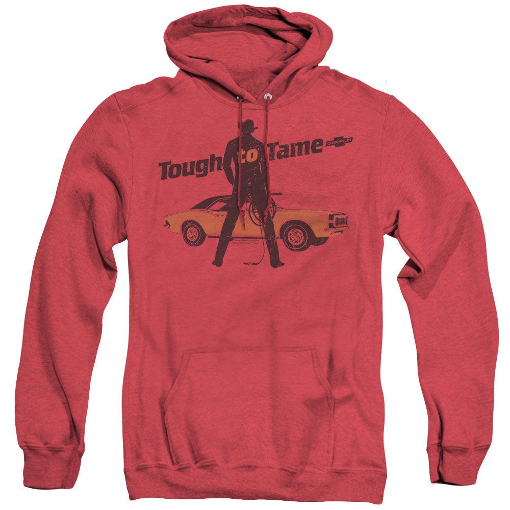 Chevrolet Tough To Tame Mens Heather Hoodie Red Officially Licensed