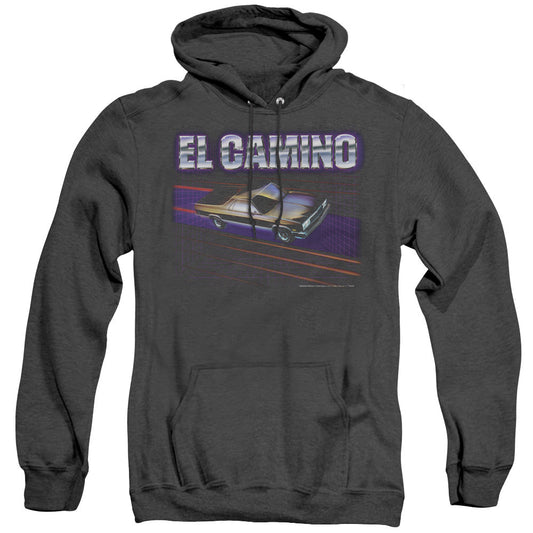 Chevrolet El Camino 85 Heather Mens Hoodie Black Officially Licensed