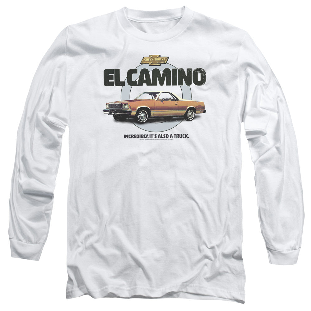 Chevrolet Also A Truck Mens Long Sleeve Shirt White Officially Licensed Officially Licensed