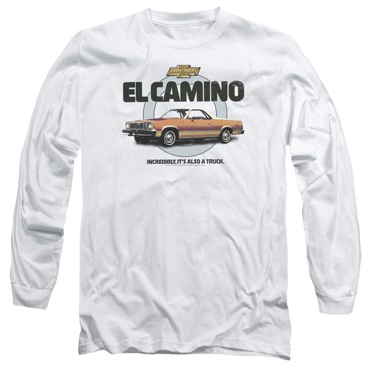 Chevrolet Also A Truck Mens Long Sleeve Shirt White Officially Licensed Officially Licensed