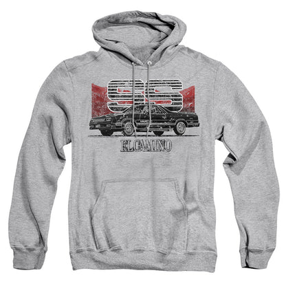Chevrolet El Camino Ss Mountains Mens Hoodie Athletic Heather Officially Licensed