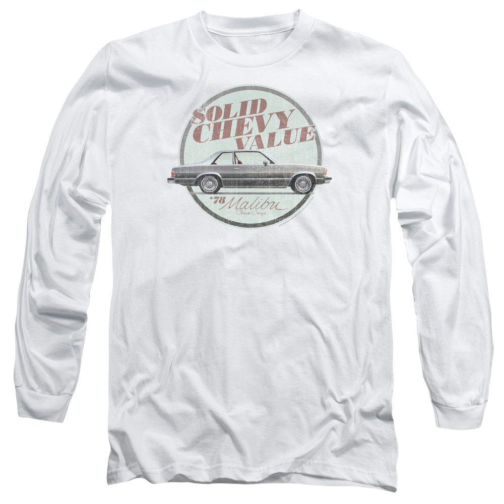 Chevrolet Do The Bu Mens Long Sleeve Shirt White Officially Licensed Officially Licensed