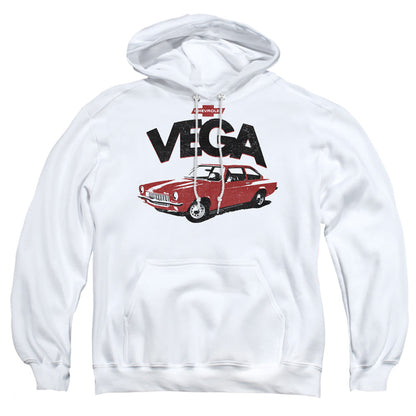 Chevrolet Rough Vega Mens Hoodie White Officially Licensed