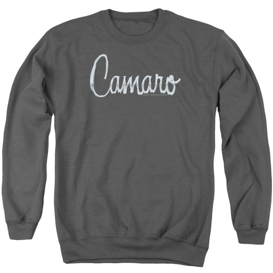 Chevrolet Classic Camaro Metal Mens Crewneck Sweatshirt Charcoal Officially Licensed