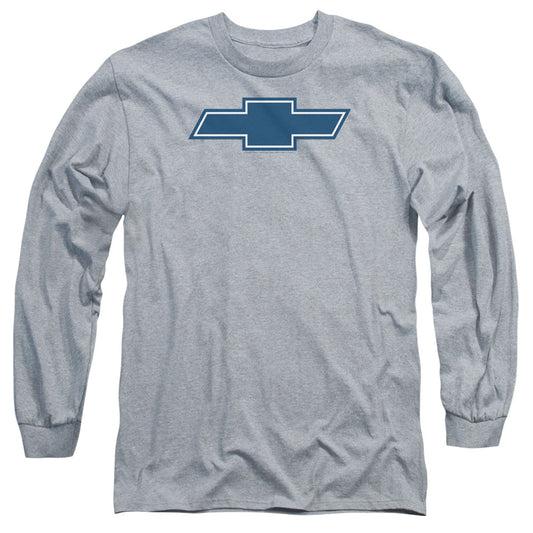 Chevrolet Simple Vintage Bowtie Mens Long Sleeve Shirt Athletic Heather Officially Licensed Officially Licensed