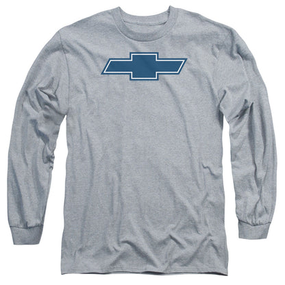 Chevrolet Simple Vintage Bowtie Mens Long Sleeve Shirt Athletic Heather Officially Licensed Officially Licensed