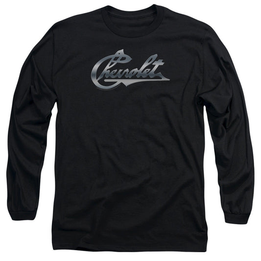 Chevrolet Chrome Vintage Chevy Bowtie Mens Long Sleeve Shirt Black Officially Licensed Officially Licensed