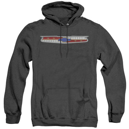 Chevrolet 56 Bel Air Emblem Heather Mens Hoodie Black Officially Licensed
