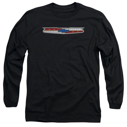 Chevrolet 56 Bel Air Emblem Mens Long Sleeve Shirt Black Officially Licensed Officially Licensed