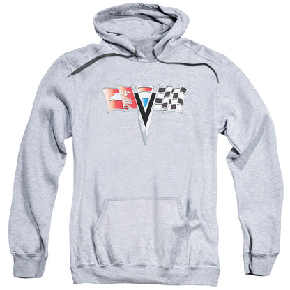 Chevrolet 2Nd Gen Vette Nose Emblem Mens Hoodie Athletic Heather Officially Licensed