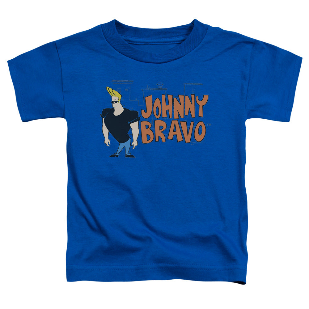 Johnny Bravo Johnny Logo Toddler Kids Youth T Shirt Royal Blue Officially Licensed