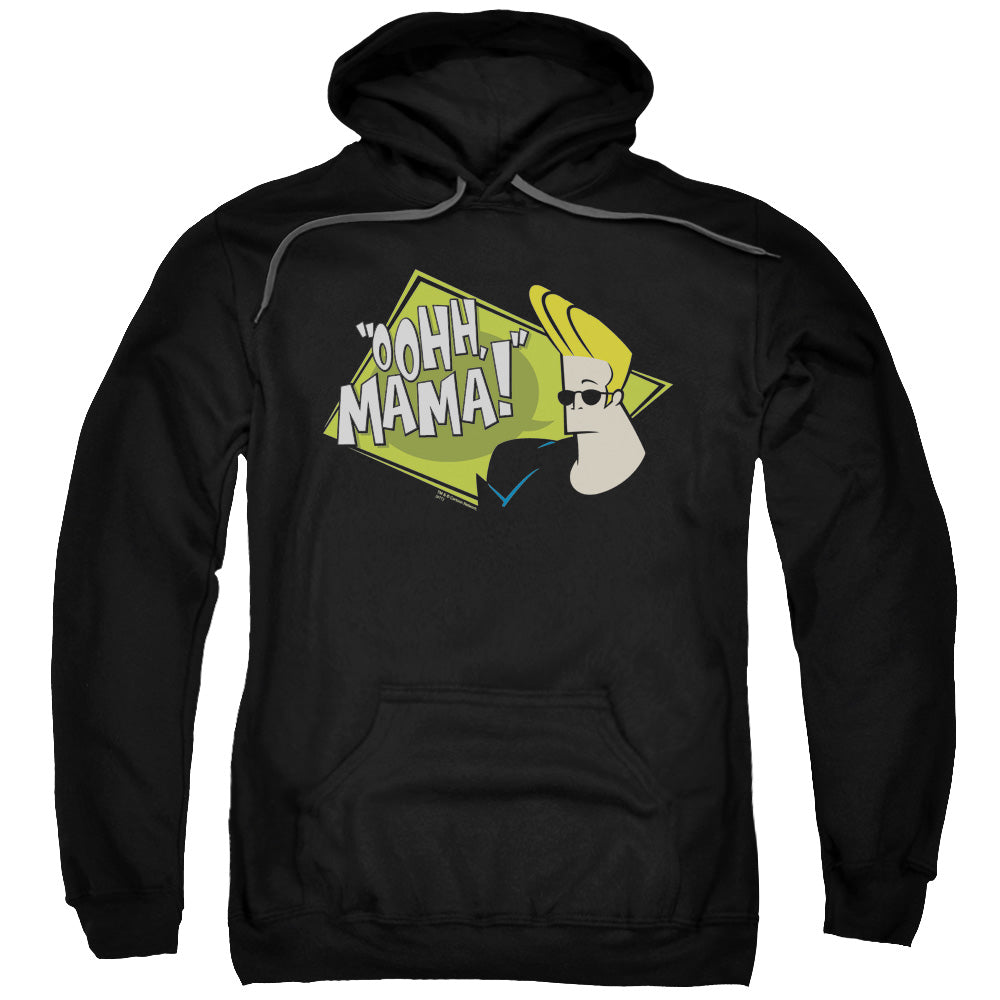 Johnny Bravo Oohh Mama Mens Hoodie Black Officially Licensed