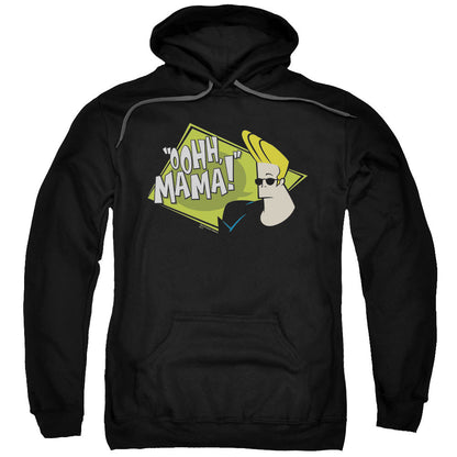 Johnny Bravo Oohh Mama Mens Hoodie Black Officially Licensed