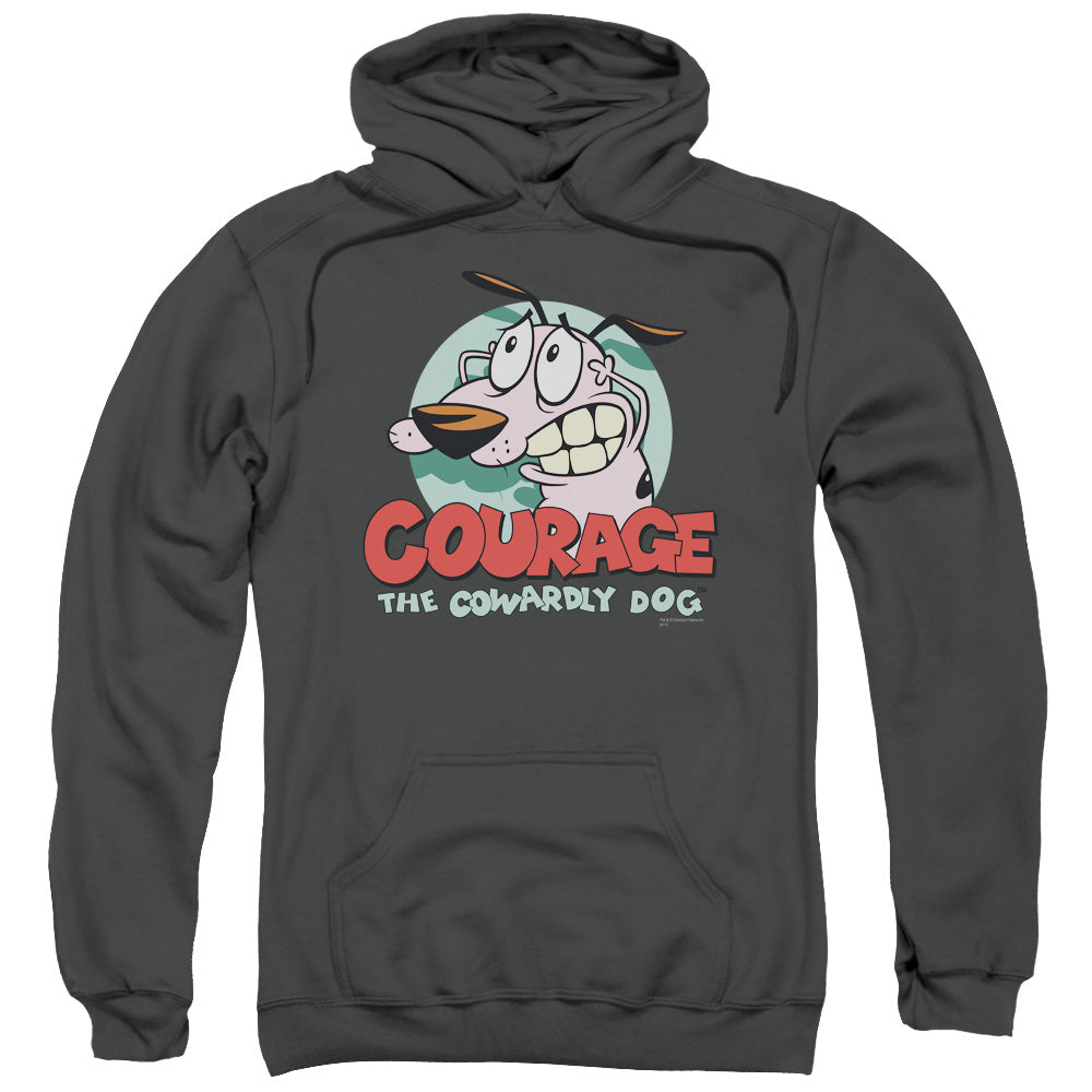 Courage The Cowardly Dog Courage Mens Hoodie Charcoal Officially Licensed