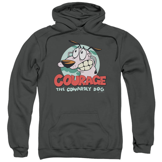 Courage The Cowardly Dog Courage Mens Hoodie Charcoal Officially Licensed