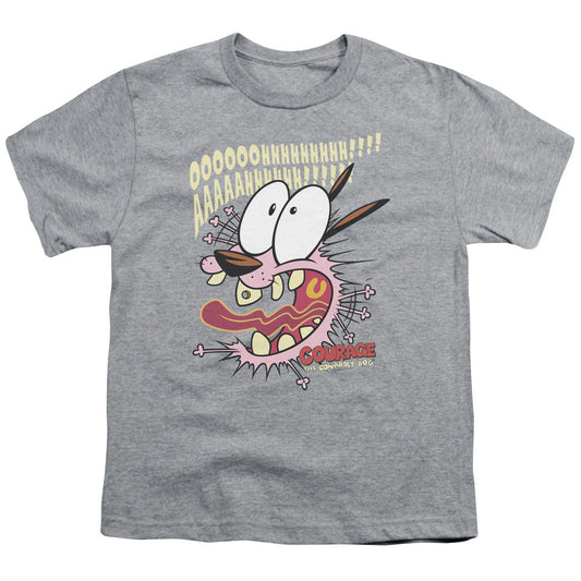 Courage the Cowardly Dog Scaredy Dog Kids Youth T Shirt Athletic Heather Officially Licensed