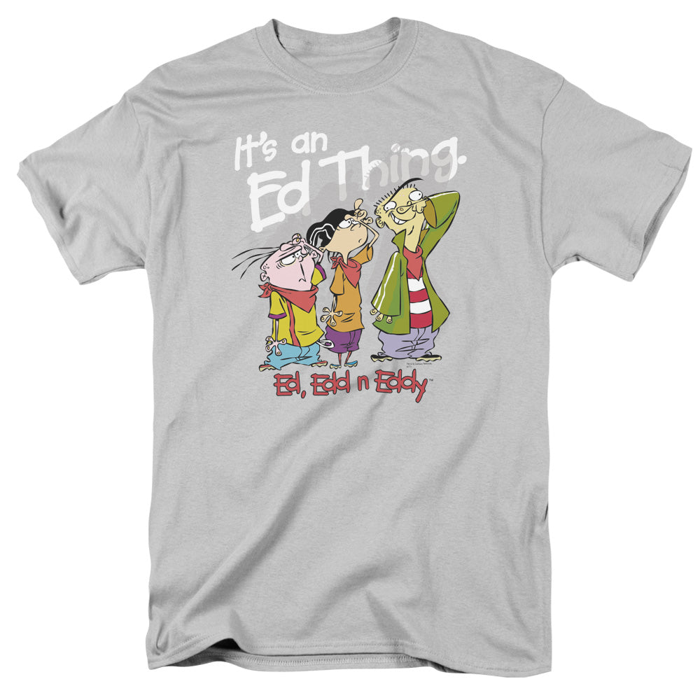 Ed Edd N Eddy Its an Ed Thing Mens T Shirt Silver Officially Licensed