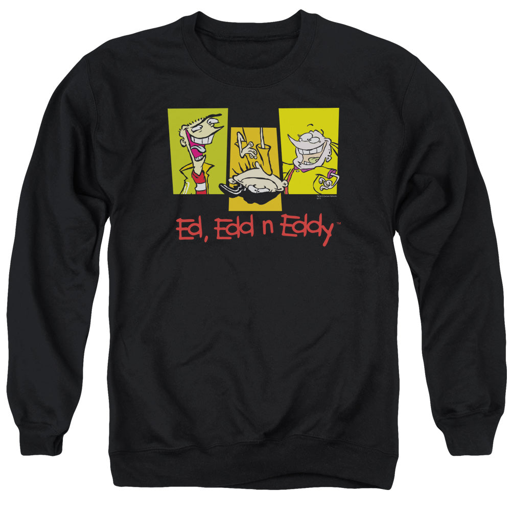 Ed Edd N Eddy 3 Ed's Mens Crewneck Sweatshirt Black Officially Licensed