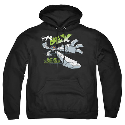 Dexter's Laboratory Robo Dex Mens Hoodie Black Officially Licensed