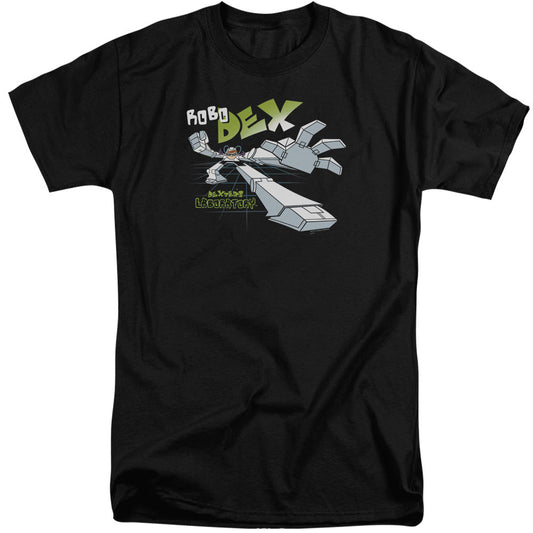 Dexters Laboratory Robo Dex Mens Tall T Shirt Black Officially Licensed