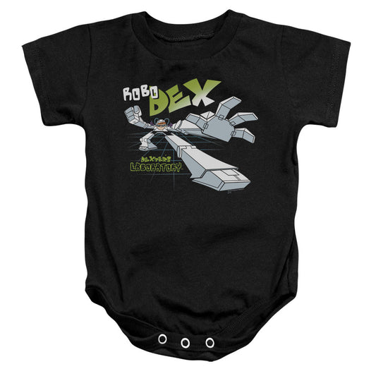 Dexters Laboratory Robo Dex Infant Baby Snapsuit Black (12 Mos) Officially Licensed