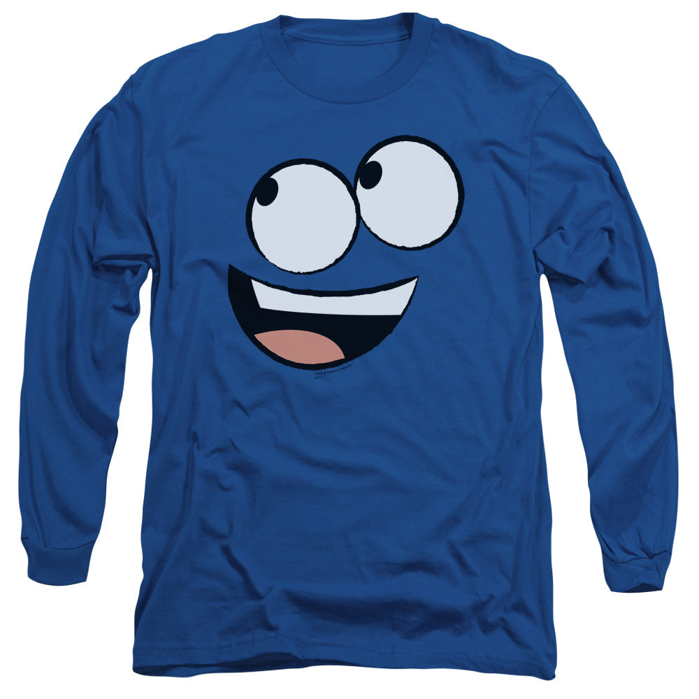 Fosters Blue Face Mens Long Sleeve Shirt Royal Blue Officially Licensed