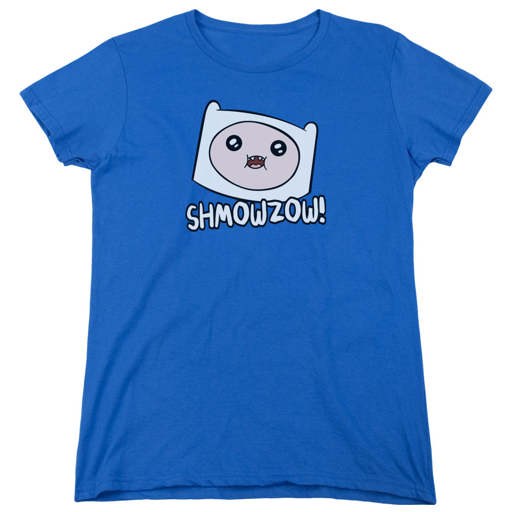 Adventure Time Shmowzow Womens T Shirt Royal Blue Officially Licensed
