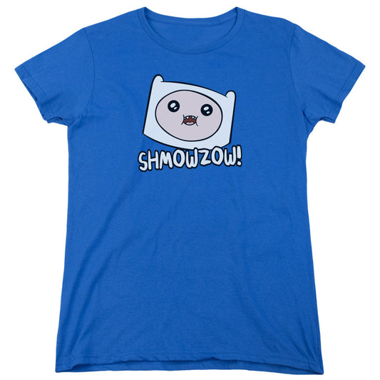Adventure Time Shmowzow Womens T Shirt Royal Blue Officially Licensed
