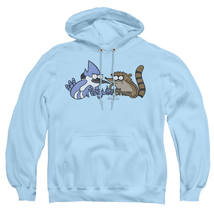The Regular Show Tattoo Art Mens Hoodie Light Blue Officially Licensed