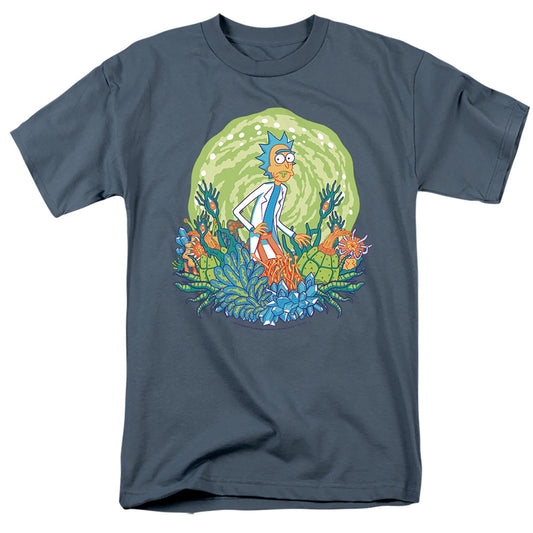 Rick And Morty Ricktanical Rick Mens T Shirt Slate