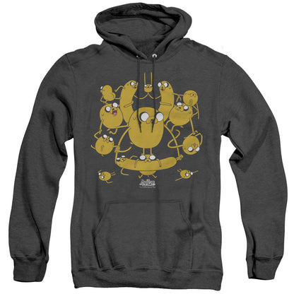 Adventure Time Jakes Heather Mens Hoodie Black Officially Licensed