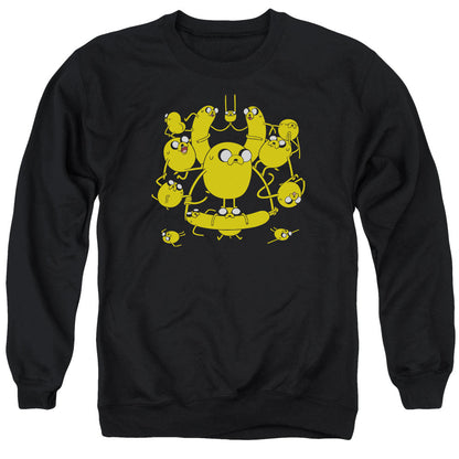 Adventure Time Jakes Mens Crewneck Sweatshirt Black Officially Licensed