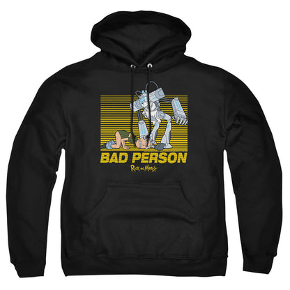Rick And Morty Bad Person Mens Hoodie Black