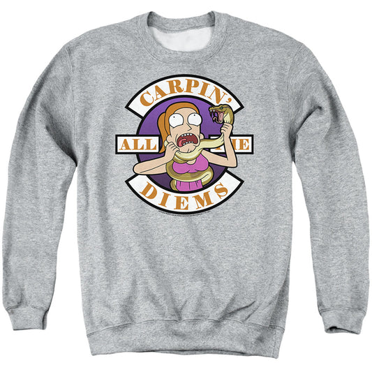 Rick And Morty Carp En All Them Diems Mens Crewneck Sweatshirt Athletic Heather