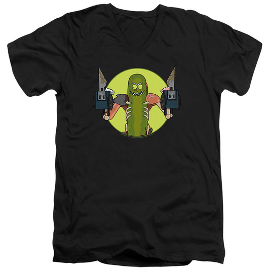Rick And Morty I Love Myself Mens Slim Fit V-Neck T Shirt Black Officially Licensed